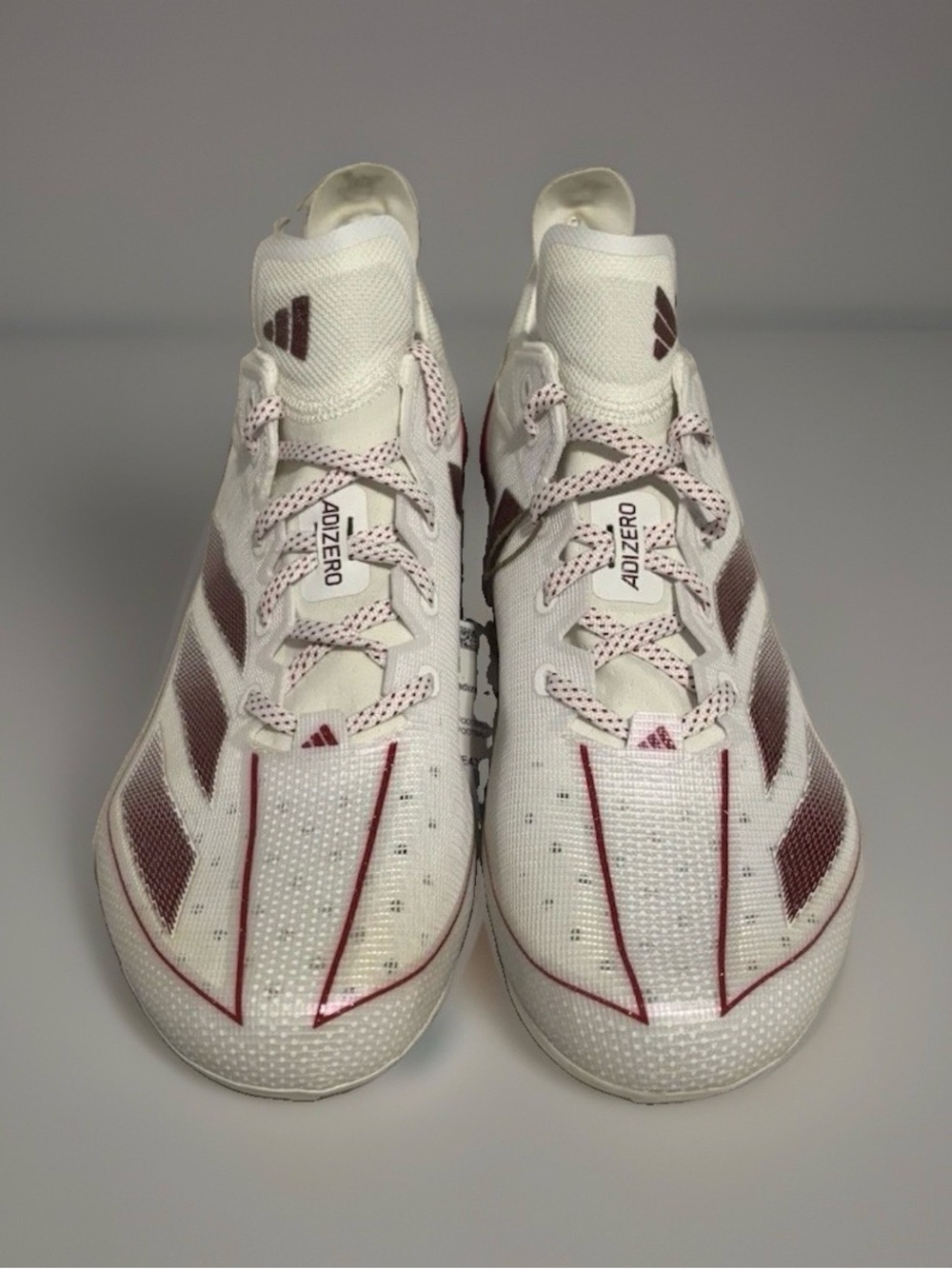 adidas Adizero Electric Men's Cleats White/Red US 11.5 D Football Baseball NWT